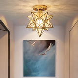 Alvessa | Star-Shaped Ceiling Light with Gold Finish for Warm Interior Lighting