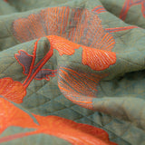 Talune | Organic Cotton Ginkgo Leaf Quilt with Breathable 3-Layer Jacquard Design