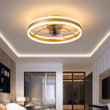Zuno | Modern Round Ceiling Fan with Tri-Colour LED Light and Remote Control for Bedroom and Living Room