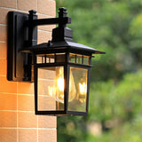 Runae | Vintage Aluminium and Glass Outdoor Wall Light with E27 Fitting for Patio, Garden and Entryway
