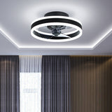 Zuno | Modern Round Ceiling Fan with Tri-Colour LED Light and Remote Control for Bedroom and Living Room