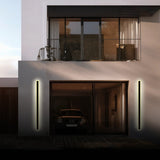 Solvara | Minimalist Black Exterior Wall Light with Integrated LED and Weatherproof IP65 Design