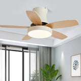 Nerik | Scandinavian Ceiling Fan with Wooden Blades, Tri-Colour LED and Remote Control for Living Room and Bedroom