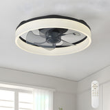 Corin | Modern Nordic Ceiling Fan with LED Light and Remote Control in Four Colours for Living Room and Bedroom