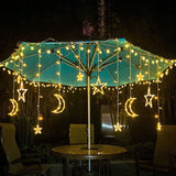 Seno | Solar Star and Moon String Lights with LED for Garden, Patio and Balcony Decoration