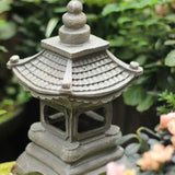 Tarex | Solar Pagoda Garden Light with Zen Design and Warm White LED for Garden, Border and Patio