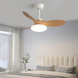 Malven | Natural Wood Ceiling Fan with Tri-Colour LED Light and Remote Control for Living Room and Bedroom