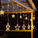 Seno | Solar Star and Moon String Lights with LED for Garden, Patio and Balcony Decoration