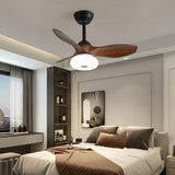 Malven | Natural Wood Ceiling Fan with Tri-Colour LED Light and Remote Control for Living Room and Bedroom