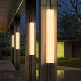 Soval | Slim Rectangular Alabaster Exterior Wall Lamp with SMD LED for Courtyard and Patio
