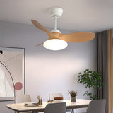 Malven | Natural Wood Ceiling Fan with Tri-Colour LED Light and Remote Control for Living Room and Bedroom