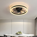 Luno | Crystal Ceiling Fan with LED Light, 6-Speed DC Motor and Dual Layer Design for Living Room and Bedroom