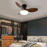Malven | Natural Wood Ceiling Fan with Tri-Colour LED Light and Remote Control for Living Room and Bedroom