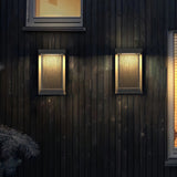 Ravon | Modernist Outdoor Wall Light in Black Metal with Ribbed Shade for Courtyard and Patio Use