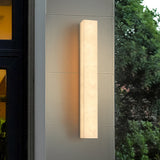 Soval | Slim Rectangular Alabaster Exterior Wall Lamp with SMD LED for Courtyard and Patio
