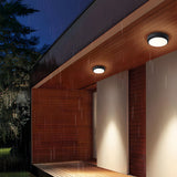 Lenae | IP65 Waterproof Flush Outdoor Ceiling Light in Aluminium for Porch, Patio, Gazebo and Entryway