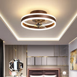Zuno | Modern Round Ceiling Fan with Tri-Colour LED Light and Remote Control for Bedroom and Living Room