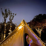 Seno | Solar Star and Moon String Lights with LED for Garden, Patio and Balcony Decoration