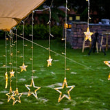Seno | Solar Star and Moon String Lights with LED for Garden, Patio and Balcony Decoration