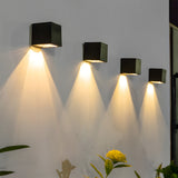 Miro | Modern Black Solar Outdoor Wall Light with Dusk-to-Dawn Technology and IP55 Rating for Garden