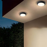 Lenae | IP65 Waterproof Flush Outdoor Ceiling Light in Aluminium for Porch, Patio, Gazebo and Entryway