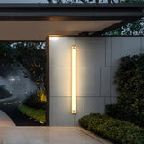 Ena | Gold Linear Outdoor Wall Light with IP65 Rating in Five Lengths for Garden, Villa and Patio