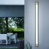 Ena | Gold Linear Outdoor Wall Light with IP65 Rating in Five Lengths for Garden, Villa and Patio