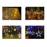 Seno | Solar Star and Moon String Lights with LED for Garden, Patio and Balcony Decoration