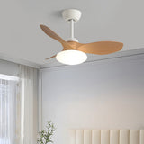 Malven | Natural Wood Ceiling Fan with Tri-Colour LED Light and Remote Control for Living Room and Bedroom
