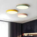 Lunara | Modern Wooden LED Ceiling Light in Natural Warm Tones