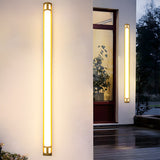 Ena | Gold Linear Outdoor Wall Light with IP65 Rating in Five Lengths for Garden, Villa and Patio