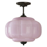 Sirela | Vintage Pumpkin Glass Pendant Light with Coloured Shades for Dining Rooms & Kitchens