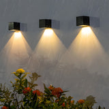 Miro | Modern Black Solar Outdoor Wall Light with Dusk-to-Dawn Technology and IP55 Rating for Garden