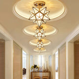 Alvessa | Star-Shaped Ceiling Light with Gold Finish for Warm Interior Lighting