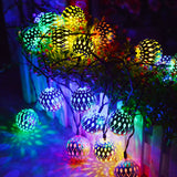 Sorielle | Moroccan Ball Solar and Battery String Lights in Warm White and Multicolour for Garden and Patio