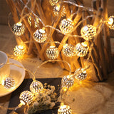 Sorielle | Moroccan Ball Solar and Battery String Lights in Warm White and Multicolour for Garden and Patio