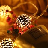 Sorielle | Moroccan Ball Solar and Battery String Lights in Warm White and Multicolour for Garden and Patio