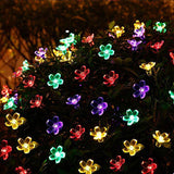 Melique | Solar Flower String Lights with 8 Modes and Multicolour LED for Garden, Patio and Balcony