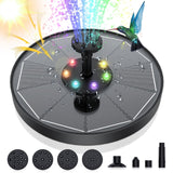 Orvien | Solar Fountain Pump with LED Lights and 4 Spray Modes for Birdbath, Pond and Garden