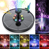 Orvien | Solar Fountain Pump with LED Lights and 4 Spray Modes for Birdbath, Pond and Garden