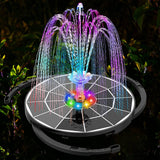 Orvien | Solar Fountain Pump with LED Lights and 4 Spray Modes for Birdbath, Pond and Garden