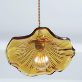 Luvessa | Flower Glass Pendant Light with Brass Finish for Elegant Dining and Bedroom Lighting