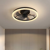 Luno | Crystal Ceiling Fan with LED Light, 6-Speed DC Motor and Dual Layer Design for Living Room and Bedroom
