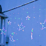 Seno | Solar Star and Moon String Lights with LED for Garden, Patio and Balcony Decoration