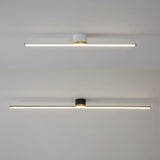 Lunorix | Modern Linear Ceiling Light Slim LED Flush Mount for Contemporary Living Room and Bedroom Lighting