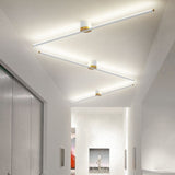 Lunorix | Modern Linear Ceiling Light Slim LED Flush Mount for Contemporary Living Room and Bedroom Lighting