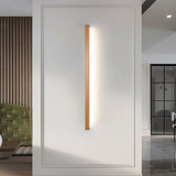 Zelora | Modern Wooden Wall Lamp Linear LED Wall Light with 3 Colour Modes for Contemporary Interiors