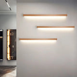 Zelora | Modern Wooden Wall Lamp Linear LED Wall Light with 3 Colour Modes for Contemporary Interiors