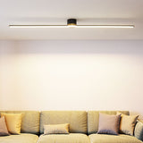 Lunorix | Modern Linear Ceiling Light Slim LED Flush Mount for Contemporary Living Room and Bedroom Lighting