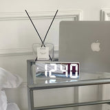 Quorin | Digital LED Alarm Clock Mirror Display Modern Desk Clock with Temperature, Date and Snooze